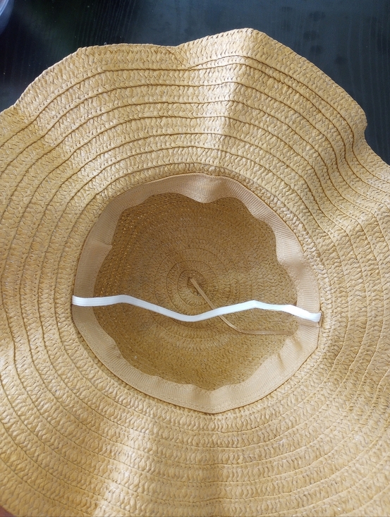 Khaki Raffia Woven Wide Brim Foldable Sun Hat with Bow main image 5